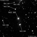 NGC 385 - галактика. Описание NGC 385:, Галактика в созвездии Рыбы