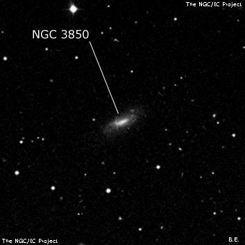 NGC 3850 - спиральная галактика с баром. Описание NGC 3850:, Галактика в созвездии Большая Медведица