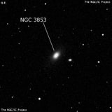 NGC 3853 - эллиптическая галактика. Описание NGC 3853:, Галактика в созвездии Лев