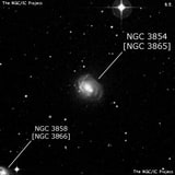 NGC 3854 - спиральная галактика с баром. Описание NGC 3854:, Объект глубокого космоса в созвездии Чаша