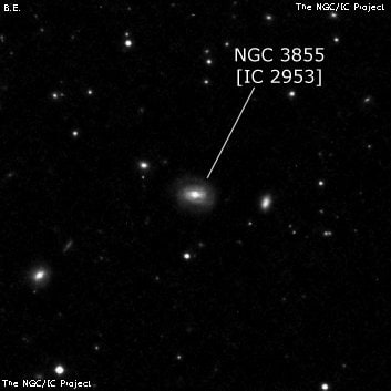 NGC 3855 - спиральная галактика с баром. Описание NGC 3855:, Галактика в созвездии Большая Медведица