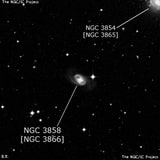 NGC 3858 - спиральная галактика. Описание NGC 3858:, Объект глубокого космоса в созвездии Чаша