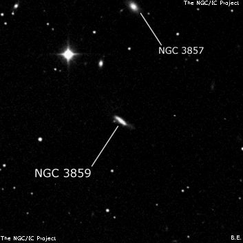 NGC 3859 - галактика. Описание NGC 3859:, Галактика в созвездии Лев