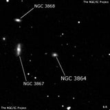 NGC 3864 - галактика. Описание NGC 3864:, Галактика в созвездии Лев