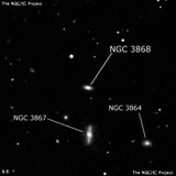 NGC 3868 - спиральная галактика. Описание NGC 3868:, Галактика в созвездии Лев