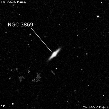 NGC 3869 - спиральная галактика. Описание NGC 3869:, Галактика в созвездии Лев