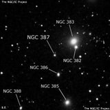 NGC 387 - эллиптическая галактика. Описание NGC 387:, Галактика в созвездии Рыбы