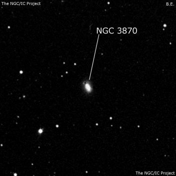NGC 3870 - линзовидная галактика. Описание NGC 3870:, Галактика в созвездии Большая Медведица