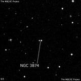 NGC 3874 - две звезды. Описание NGC 3874:, Двойная звезда в созвездии Дева