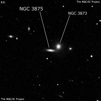 NGC 3875 - линзовидная галактика. Описание NGC 3875:, Галактика в созвездии Лев