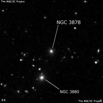NGC 3878 - эллиптическая галактика. Описание NGC 3878:, Галактика в созвездии Большая Медведица