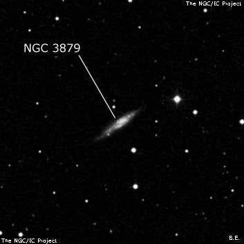 NGC 3879 - спиральная галактика. Описание NGC 3879:, Галактика в созвездии Дракон