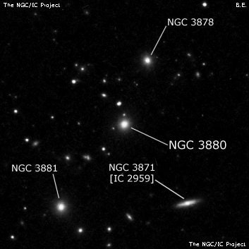 NGC 3880 - эллиптическая галактика. Описание NGC 3880:, Галактика в созвездии Большая Медведица