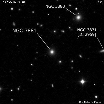 NGC 3881 - линзовидная галактика. Описание NGC 3881:, Галактика в созвездии Большая Медведица