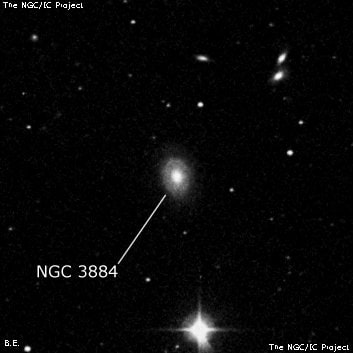 NGC 3884 - линзовидная галактика. Описание NGC 3884:, Галактика в созвездии Лев