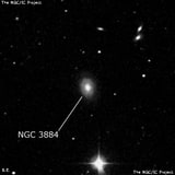 NGC 3884 - линзовидная галактика. Описание NGC 3884:, Галактика в созвездии Лев