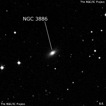 NGC 3886 - галактика. Описание NGC 3886:, Галактика в созвездии Лев