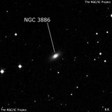 NGC 3886 - галактика. Описание NGC 3886:, Галактика в созвездии Лев