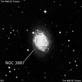 NGC 3887 - спиральная галактика с баром. Описание NGC 3887:, Галактика в созвездии Чаша