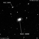 NGC 3888 - спиральная галактика с баром. Описание NGC 3888:, Галактика в созвездии Большая Медведица
