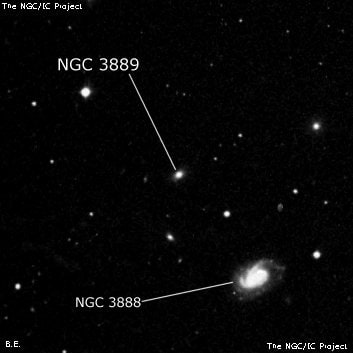 NGC 3889 - линзовидная галактика. Описание NGC 3889:, Галактика в созвездии Большая Медведица