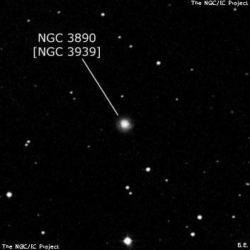 NGC 3890 - спиральная галактика. Описание NGC 3890:, Объект глубокого космоса в созвездии Дракон
