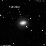 NGC 3892 - спиральная галактика с баром. Описание NGC 3892:, Галактика в созвездии Чаша