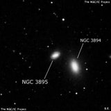 NGC 3895 - спиральная галактика с баром. Описание NGC 3895:, Галактика в созвездии Большая Медведица