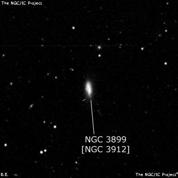 NGC 3899 - спиральная галактика с баром. Описание NGC 3899:, Объект глубокого космоса в созвездии Лев