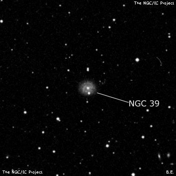 NGC 39 - спиральная галактика. Описание NGC 39:, Галактика в созвездии Андромеда