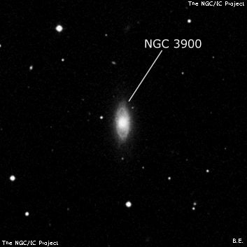 NGC 3900 - линзовидная галактика. Описание NGC 3900:, Галактика в созвездии Лев