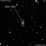 NGC 3901 - спиральная галактика. Описание NGC 3901:, Галактика в созвездии Жираф