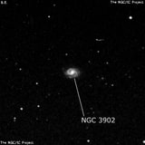 NGC 3902 - спиральная галактика с баром. Описание NGC 3902:, Галактика в созвездии Лев