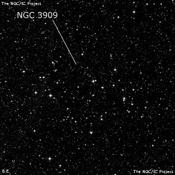 NGC 3909 - рассеянное скопление звёзд. Описание NGC 3909:, Рассеянное скопление в созвездии Центавр