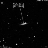 NGC 3915 - линзовидная галактика. Описание NGC 3915:, Галактика в созвездии Дева
