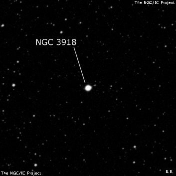 NGC 3918 - планетарная туманность. Описание NGC 3918:, Планетарная туманность в созвездии Центавр