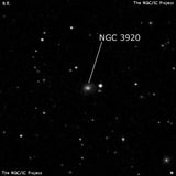 NGC 3920 - спиральная галактика с баром. Описание NGC 3920:, Галактика в созвездии Лев