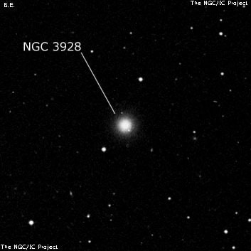 NGC 3928 - эллиптическая галактика. Описание NGC 3928:, Галактика в созвездии Большая Медведица