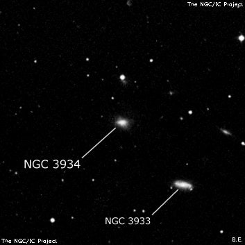 NGC 3934 - спиральная галактика. Описание NGC 3934:, Галактика в созвездии Лев