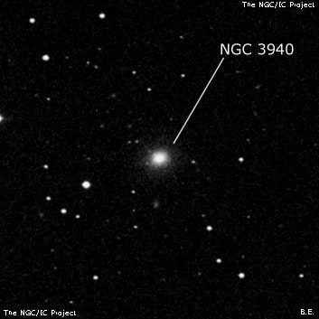 NGC 3940 - эллиптическая галактика. Описание NGC 3940:, Галактика в созвездии Лев