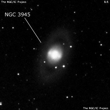 NGC 3945 - спиральная галактика с баром. Описание NGC 3945:, Галактика в созвездии Большая Медведица