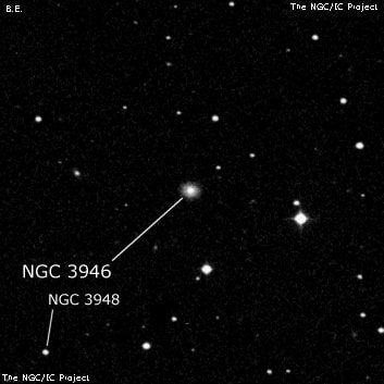 NGC 3946 - линзовидная галактика. Описание NGC 3946:, Галактика в созвездии Лев