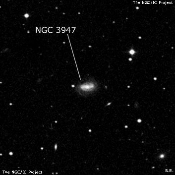 NGC 3947 - спиральная галактика с баром. Описание NGC 3947:, Галактика в созвездии Лев