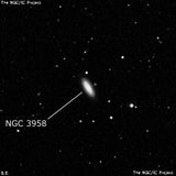 NGC 3958 - спиральная галактика с баром. Описание NGC 3958:, Галактика в созвездии Большая Медведица