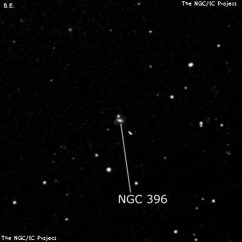 NGC 396 - спиральная галактика. Описание NGC 396:, Галактика в созвездии Рыбы