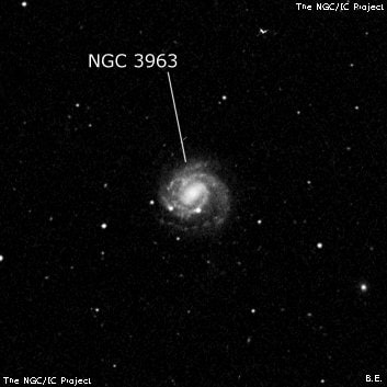 NGC 3963 - спиральная галактика с баром. Описание NGC 3963:, Галактика в созвездии Большая Медведица