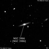 NGC 3966 - линзовидная галактика. Описание NGC 3966:, Объект глубокого космоса в созвездии Большая Медведица