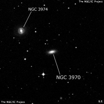 NGC 3970 - линзовидная галактика. Описание NGC 3970:, Галактика в созвездии Чаша