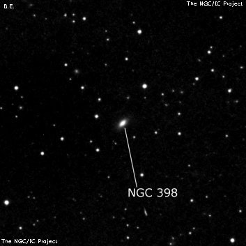 NGC 398 - линзовидная галактика. Описание NGC 398:, Галактика в созвездии Рыбы