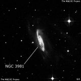 NGC 3981 - спиральная галактика с баром. Описание NGC 3981:, Галактика в созвездии Чаша